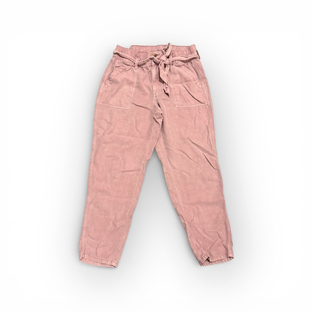 American Eagle Outfitters Pink Paperbag Waist Pants